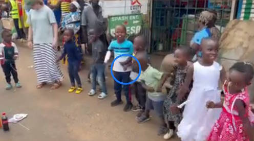 dancing with the children