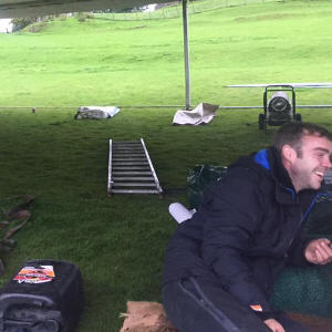 putting the tent up