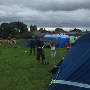 campers getting ready for a blessed time