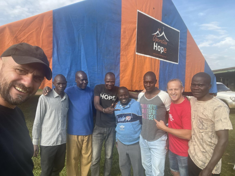 click to see larger image packing up the malaha tent mission tent and moving on