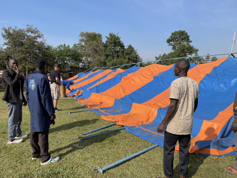 click to see larger image packing up the malaha tent mission tent and moving on