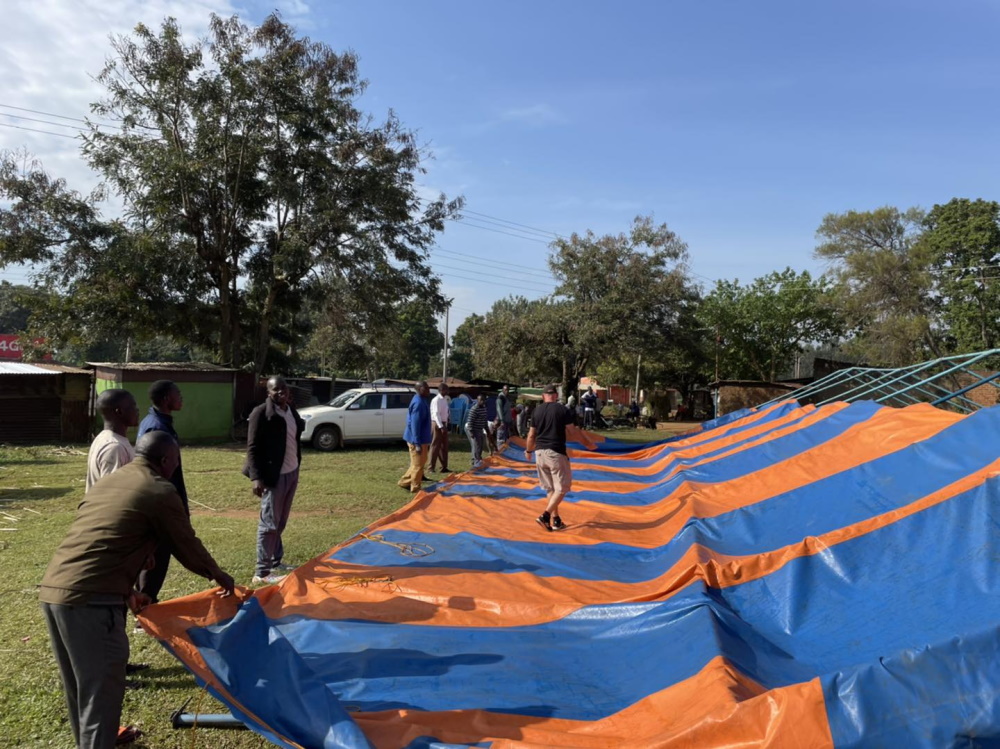 click to see larger image packing up the malaha tent mission tent and moving on