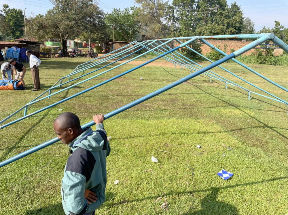 click to see larger image packing up the malaha tent mission tent and moving on